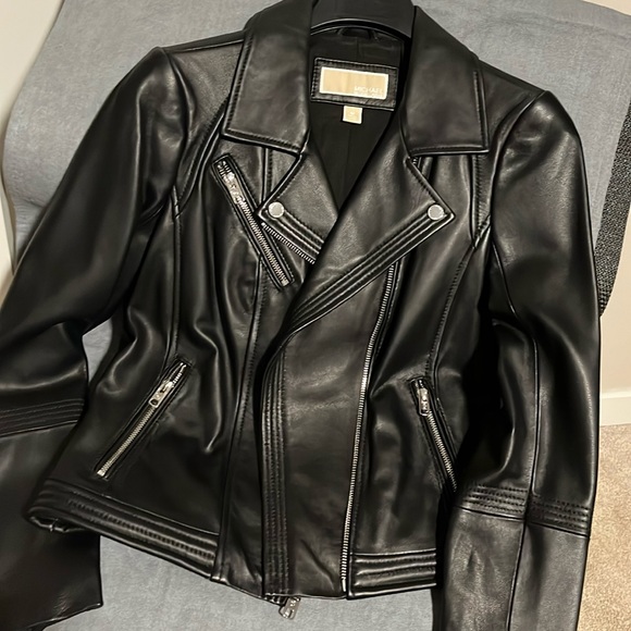 MICHAEL Michael Kors Jackets & Blazers - NWOT Michael Kors Black Moto Leather Jacket Medium